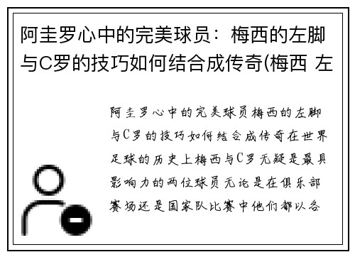 阿圭罗心中的完美球员：梅西的左脚与C罗的技巧如何结合成传奇(梅西 左右脚)